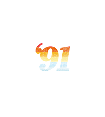 Retro születésnap 1991 minta fekete pólón