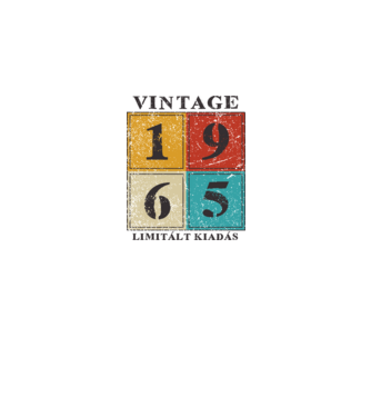 Vintage limitált - 1965 minta fehér pólón