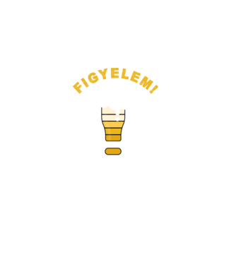 Figyelem! Apa viccek betöltése minta fekete pólón