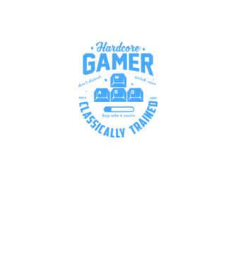 Gamer - 2007 minta királykék pólón