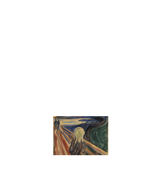Munch Festmény Szájmaszk minta fehér pólón