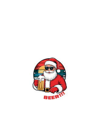 Ho Ho Hold My Beer karácsonyi fekete pólóra angol minta fehér pólón