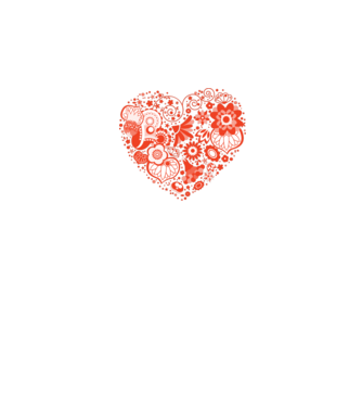 heart minta szürke pólón