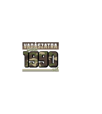 Vadászatra születve 1990-től! minta sötétkék pólón