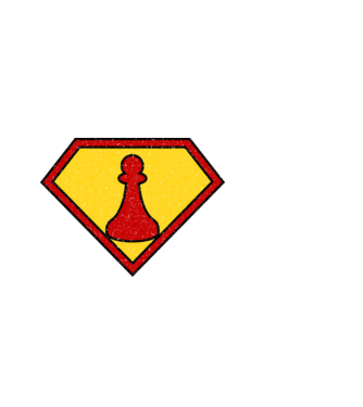 SuperChess Paraszt minta sötétkék pólón