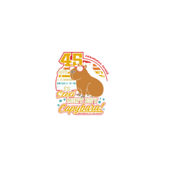 Szexi Szülinapos Capybara 45 éves minta fekete pólón