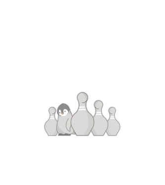 Bowling pingvin minta fehér pólón