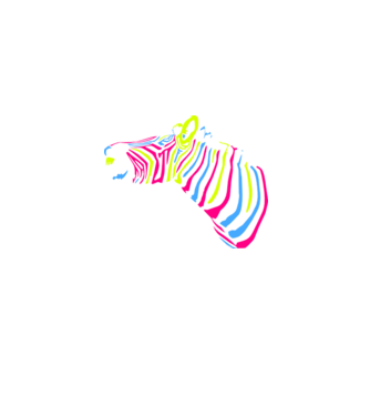 colorzebra-3color minta fekete pólón
