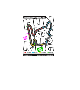Hungaroring 2025 minta fehér pólón
