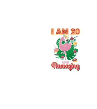 FLAMAZING SZÜLINAPOS 20 éves minta neonsárga pólón