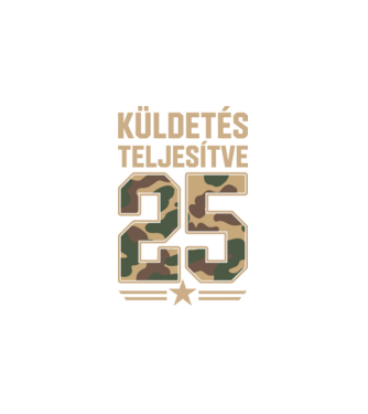 Küldetés teljesítve 25 minta fehér pólón