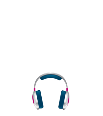 1001headphones minta világoskék pólón