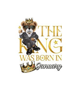 The king was born int JANUARY minta fehér pólón
