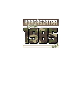 Horgászatra születve - 1985 minta fekete pólón