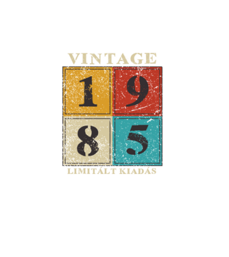Vintage limitált - 1985 világos minta türkiz pólón