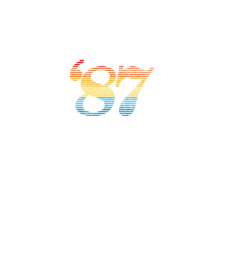 Retro szülinap 1987 minta fekete pólón