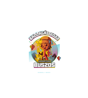 Arcade Jövőbeli szakmás buszos minta fekete pólón
