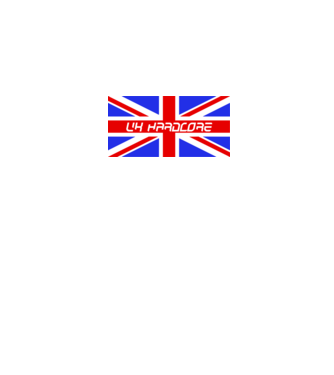 UK HardCore.eps minta szürke pólón