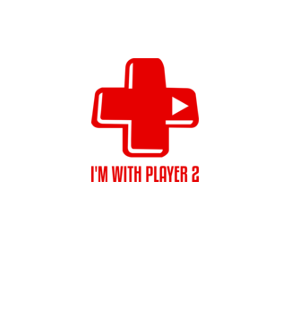 player 2 minta fehér pólón