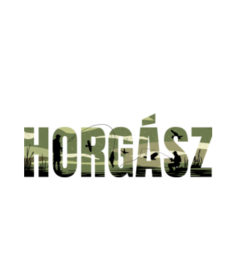 HORGÁSZ minta fehér pólón