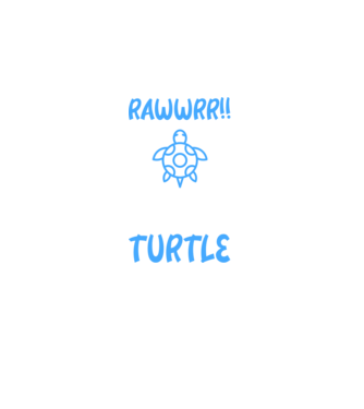 Rawwr turtle minta fekete pólón