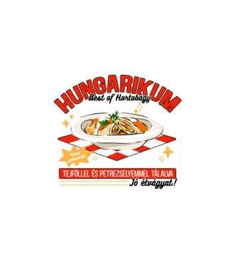 Hortobágyi palacsinta Hungarikum minta fehér pólón