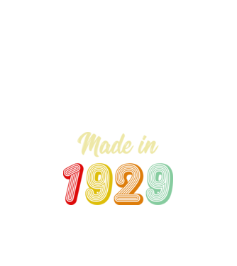 made in 1929 retro minta fekete pólón