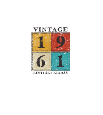 vintage_1961_limitált minta fehér pólón