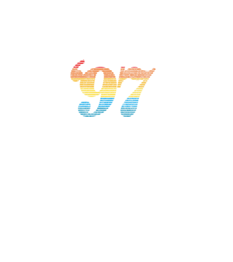 Retro születésnap 1997 minta lila pólón