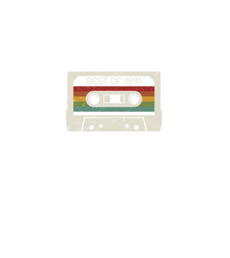 retro tape 1991 vintage minta fekete pólón