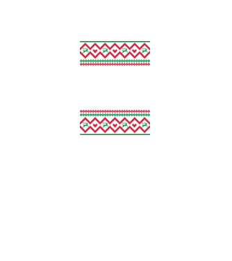 Karácsonyi kötött minta - pingpong minta fekete pólón