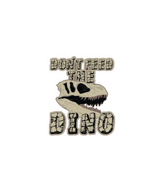 Dont feed the dino minta fekete pólón