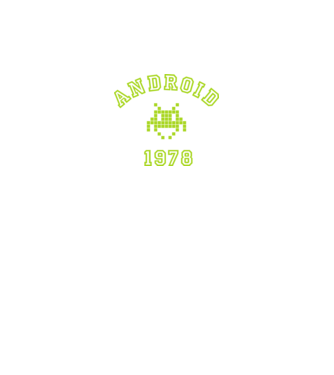 android minta fekete pólón