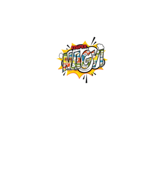 Szuper Nagyi Comic minta fekete pólón
