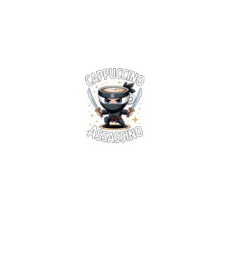Cappuccino Assassino minta fekete pólón