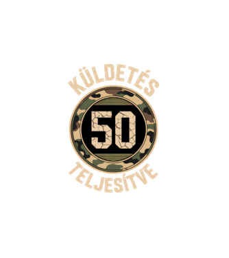 Küldetés teljesítve 50 minta fehér pólón