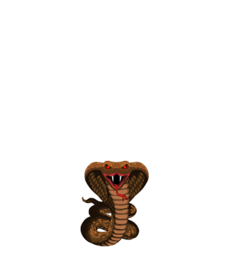 Cobra Snake minta fehér pólón