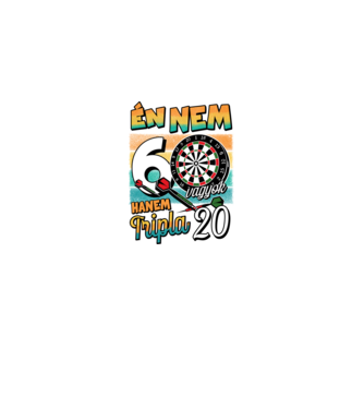 Darts Szülinap 60 éves minta fekete pólón