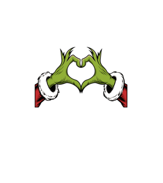 Szeretem a karácsonyi páros pólókat Grinch Fekete pólóra minta fehér pólón