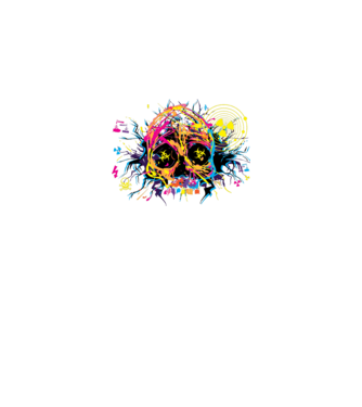 Paintskull minta fehér pólón