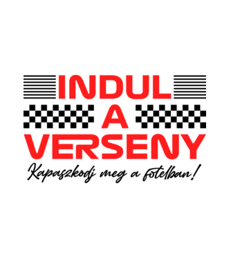 Indul a verseny! minta fehér pólón