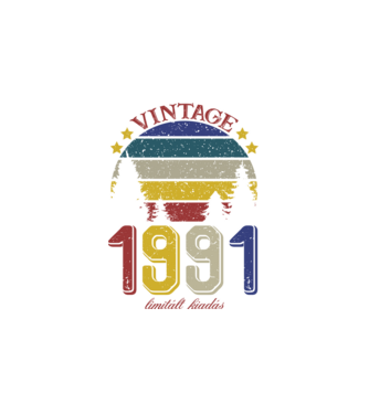 vintage_limitált kiadás 1991 minta fehér pólón