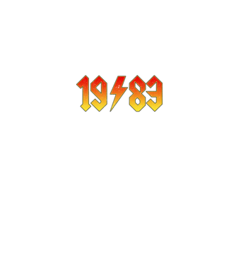 megszületik egy legenda 1983 DECEMBER minta fekete pólón