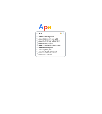 Google keresés APA minta fekete pólón