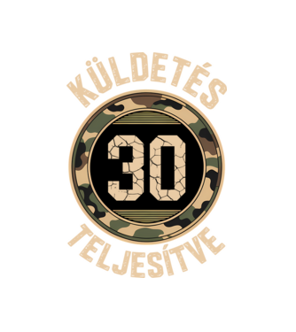 Küldetés teljesítve 30 minta fekete pólón