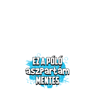 Aszpartám mentes kék minta fekete pólón