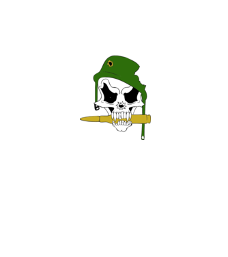 Katonai skull minta fehér/piros pólón