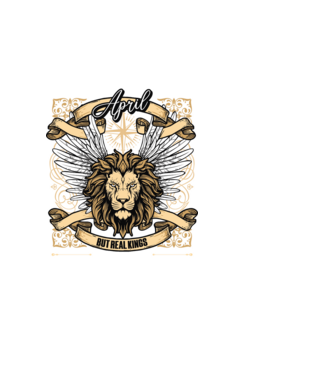 KINGS ARE BORN 2015 - ÁPRILIS minta fekete pólón