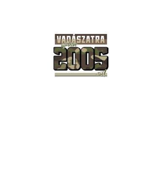 Vadászatra születve 2005-től! minta fekete/piros pólón
