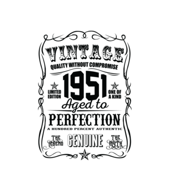 Vintage perfection blck 1951 minta fehér pólón
